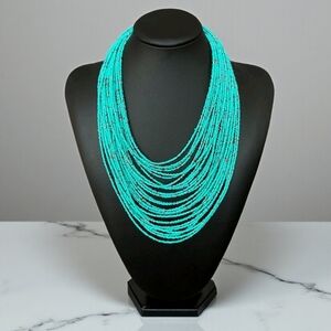 Turquoise Beaded Layered Necklace